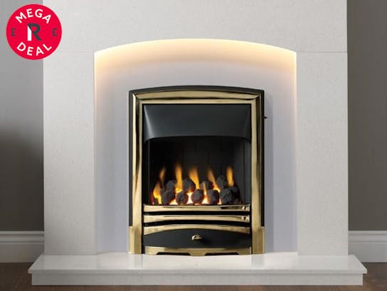 fireplaces large text banner gas