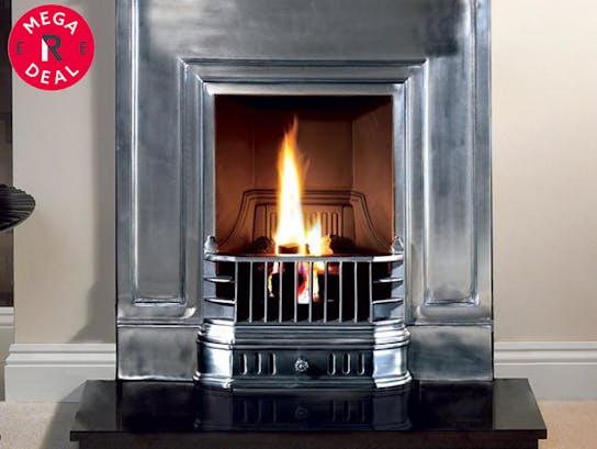 fireplaces large text banner traditional steel