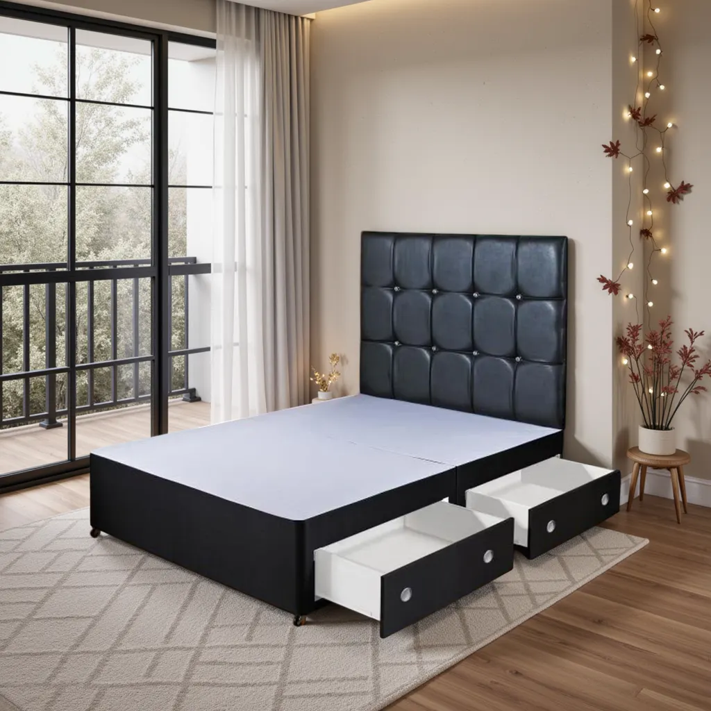 Divan Base Raha Cont Rapyal Black Divan Base With Drawers