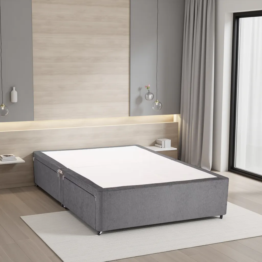 Rapyal Chenille Divan Bed Base With Drawers