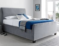 Rapyal Sleep New Cinzia Charcoal Fabric Ottoman Bed