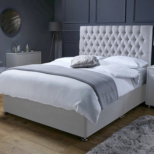 Rapyal Sleep Princess Memory Sprung Ice Grey Divan Bed