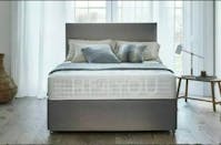 Rapyal Sleep Fabric Divan Bed with 2 Drawers Same Side + 10" Memory Mattress matching 20" Headboard