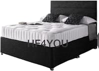 Rapyal Sleep Lila Divan Bed Set with 10" Ortho Mattress, 24" Matching Headboard and 2 Drawers