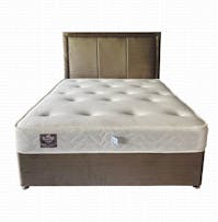 Rapyal Sleep Pandora Divan Bed with Tufted Memory Collection Mattress and 24 Inch Headboard
