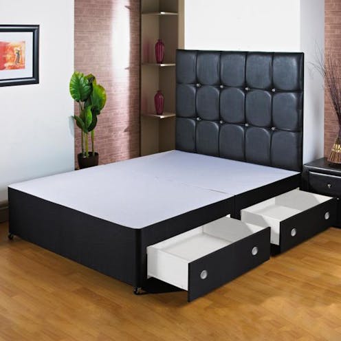 Hf4you Black Divan Base With Drawers