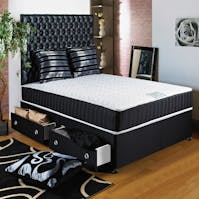 Hf4you Black Quilted Ortho Memory Foam Divan Bed