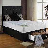 Hf4you Hf4you Micro Quilted Soft Touch Black Divan Bed