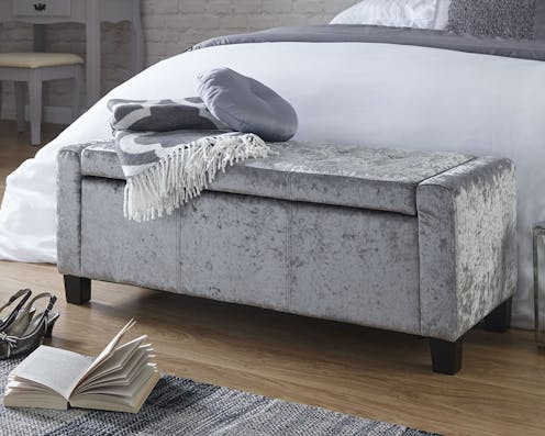 RS Verona Crushed Velvet Ottoman Storage Bench