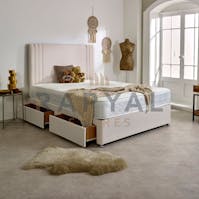 Rapyal Sleep New Teddy Ashton Divan Bed Set With 10" Luxury Mattress & 24" Matching Headboard