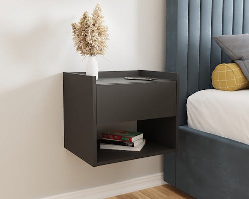 Rapyal Stores Wall Mounted Pair Of Bedside Tables