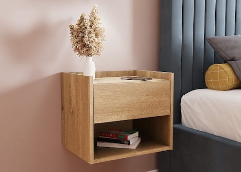 Rapyal Stores Wall Mounted Pair Of Bedside Tables
