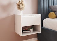 Rapyal Stores Wall Mounted Pair Of Bedside Tables
