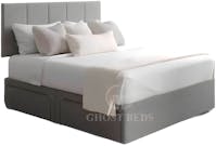 Ghost Beds Minister Divan Bed Set 2 Drawer Same Side + 10" Ortho Mattress + 24" Matching Headboard