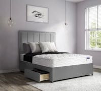 Ghost Beds Elle Plush Divan Bed Set with 10" Orthopaedic Mattress and 24" Matching Headboard *Storage Available