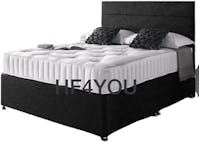 Hf4you Hf4you Home Furnishings UK Lila Divan Bed Set with 10" Ortho Mattress and 24" Matching Headboard