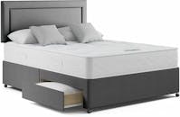 Hf4you Rapyal Sleep Linen Divan Bed with Deluxe Mattress, Matching Headboard 24" and 2 free Storage drawers