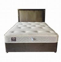 Hf4you Rapyal Sleep Pandora Divan Bed with Tufted Memory Collection Mattress and 24 Inch Headboard