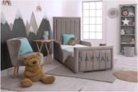 Rapyal Stores Plush Areal Single Kids Bed 2FT6/3FT With Mattress & Headboard