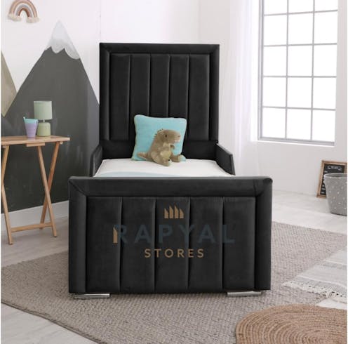 Rapyal Stores Plush Areal Single Kids Bed 2FT6/3FT With Mattress & Headboard