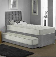 Ghost Beds Trundle 3 in 1 Guest Bed Pull out With Mattresses and Faigo Diamond Headboard