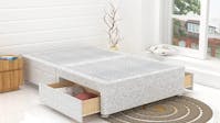 Ghost Beds Divan Reinforced Platform Base with 2 Drawers Same Side *other Colours/Fabrics  Available