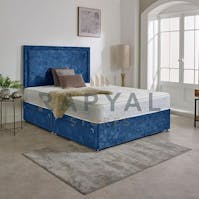 Hf4you Sydney Plush Divan Bed Set with Luxury Memory Mattress and 24" Matching Headboard