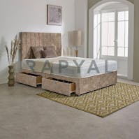 Hf4you The Vegas Plush Divan Bed Set with Luxury Memory Mattress and 24" Matching Headboard