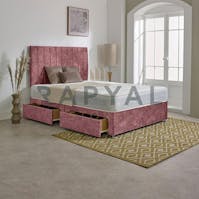 Hf4you The Vegas Plush Divan Bed Set with Luxury Memory Mattress and 24" Matching Headboard