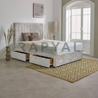 Hf4you The Vegas Plush Divan Bed Set with Luxury Memory Mattress and 24" Matching Headboard