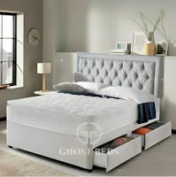 Ghost Beds GHOST BEDS NEW RIO DIVAN BED + 10" MEMORY MATTRESS + 24" MATCHING HEADBOARD