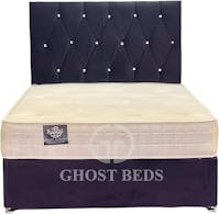 Ghost Beds Nina Plush Velvet Divan Bed with mattress and 24" matching  headboard