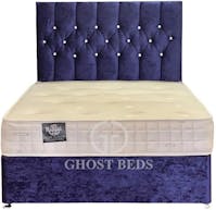 Ghost Beds Nina Plush Velvet Divan Bed with mattress and 24" matching  headboard