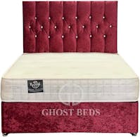 Ghost Beds Nina Plush Velvet Divan Bed with mattress and 24" matching  headboard