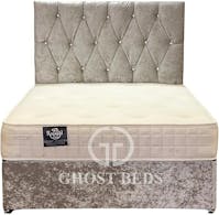 Ghost Beds Nina Plush Velvet Divan Bed with mattress and 24" matching  headboard