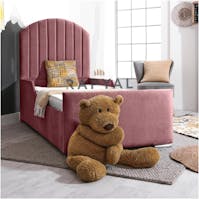 Rapyal Stores Plush Ivy Single Kids Bed 2FT6/3FT With Mattress & Headboard