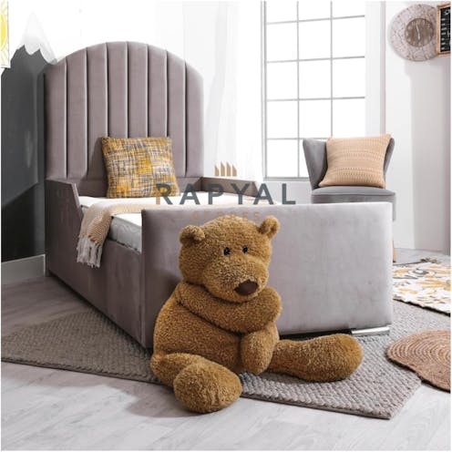 Rapyal Stores Plush Ivy Single Kids Bed 2FT6/3FT With Mattress & Headboard