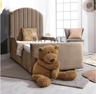 Rapyal Stores Plush Ivy Single Kids Bed 2FT6/3FT With Mattress & Headboard