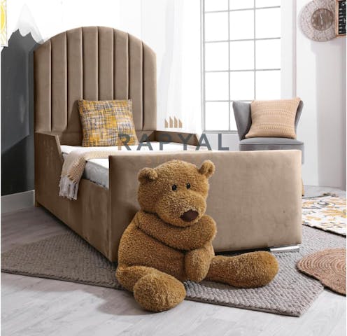Rapyal Stores Plush Ivy Single Kids Bed 2FT6/3FT With Mattress & Headboard