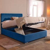 Rapyal Stores Budapest Ottoman Storage Plush Upholstered Bed Frame