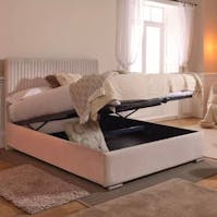 Rapyal Stores Budapest Ottoman Storage Plush Upholstered Bed Frame