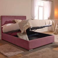 Rapyal Stores Budapest Ottoman Storage Plush Upholstered Bed Frame