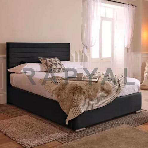 Rapyal Stores Geneva Ottoman Storage Plush Upholstered Bed Frame