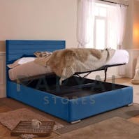 Rapyal Stores Geneva Ottoman Storage Plush Upholstered Bed Frame