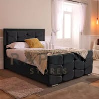Rapyal Stores Celia Ottoman Storage Plush Upholstered Bed Frame