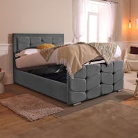 Rapyal Sleep Celia Plush Ottoman Storage Bed Frame