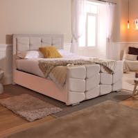 Rapyal Sleep Celia Plush Ottoman Storage Bed Frame
