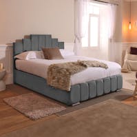 Rapyal Manhattan Ottoman Storage Plush Upholstered Bed Frame
