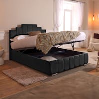 Rapyal Manhattan Ottoman Storage Plush Upholstered Bed Frame