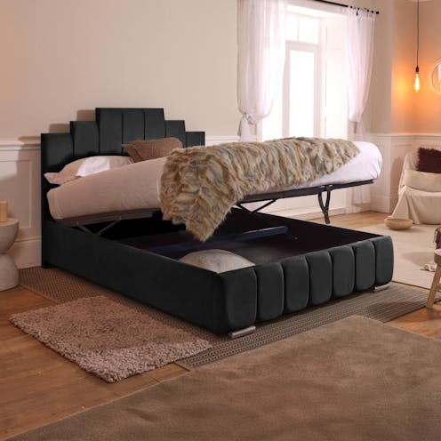 Rapyal Manhattan Ottoman Storage Plush Upholstered Bed Frame